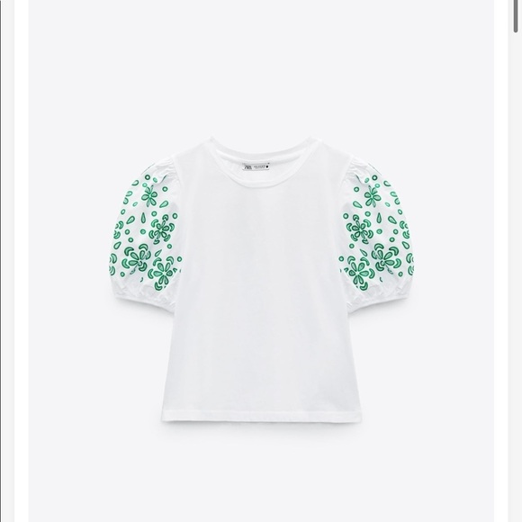 NEW Zara embroidery perforated shirt - Picture 3 of 8